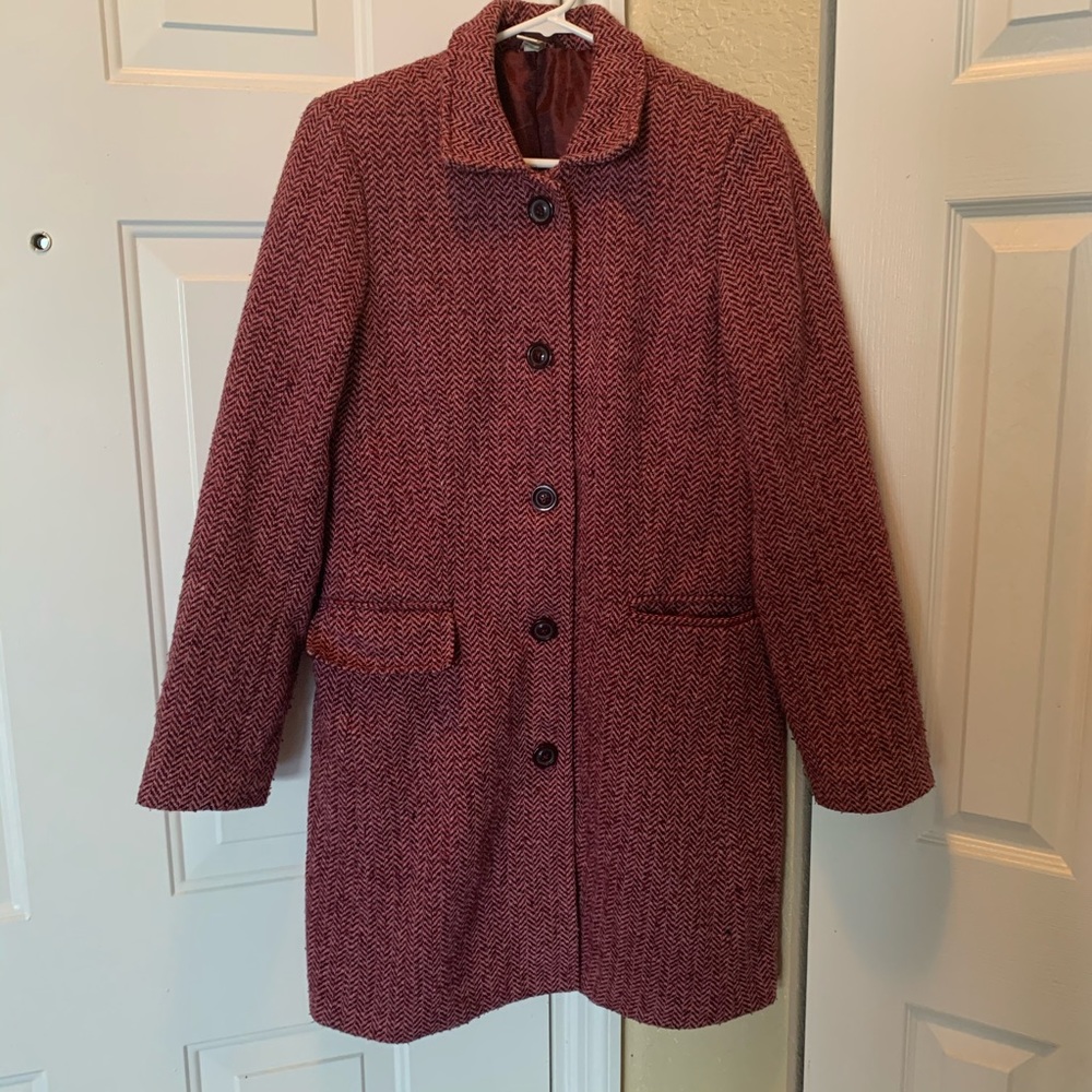 Old Navy Pink Chevron Pattern Winter Coat Sz L